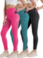 3 Pack Womens Yoga Pants with Pockets Active Fitness Leggings for Activity Wear