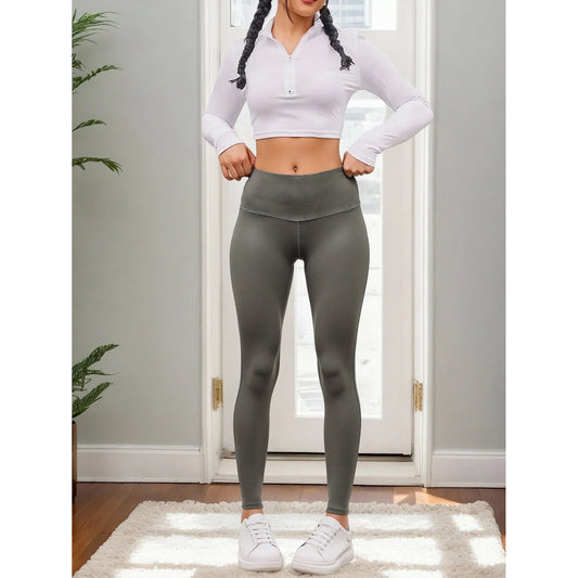 Womens High Waist Seamless Leggings Comfortable and Stylish Spandex/Nylon Activewear for Workout Yoga XS Size Solid Pattern