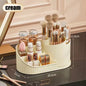 360° Rotating Vanity Makeup Organizer with Brush Holder, Large Spinning Cosmetic Storage for Skincare, Perfumes and Lotions