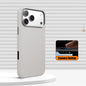Luxury Alloy Lens Frame Business PU Leather Case For iPhone 17 16 Pro Max 15 14 Pro For Magsafe Magnetic Wireless Charge Cover
