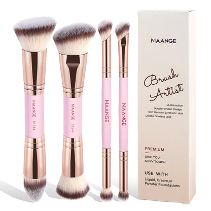 MAANGE 4pcs Basic Makeup Brushes Set With Box