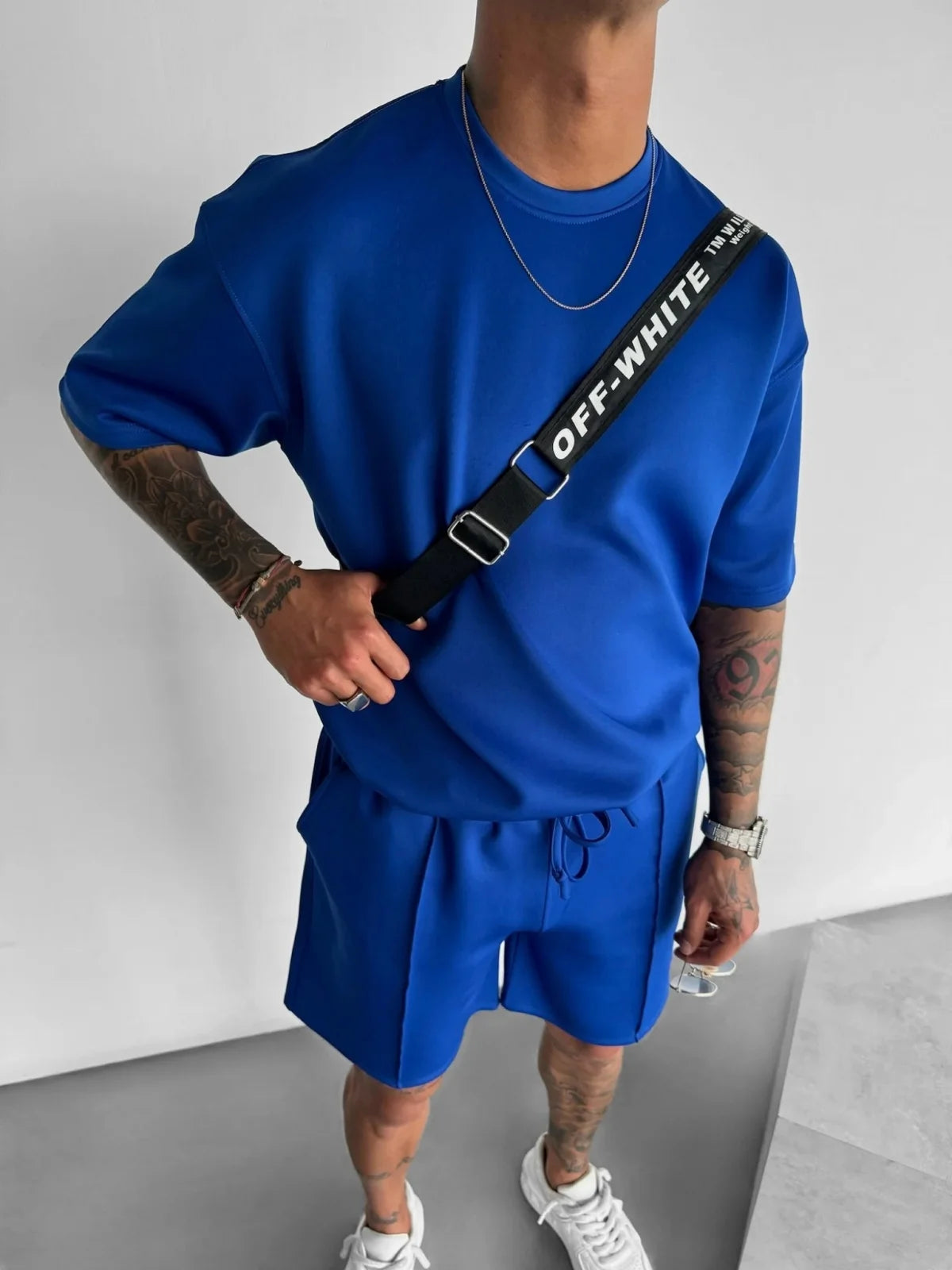 Men 2025 summer fashion sports design sense simple casual solid color quick drying short-sleeved T-shirt trend clothes